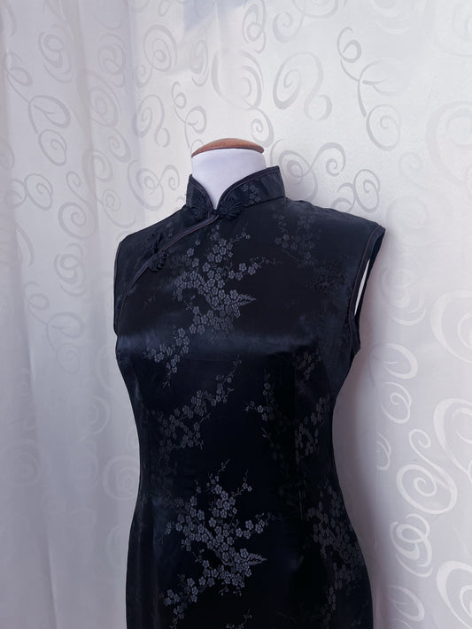 00βs satin black Qipao dress π€