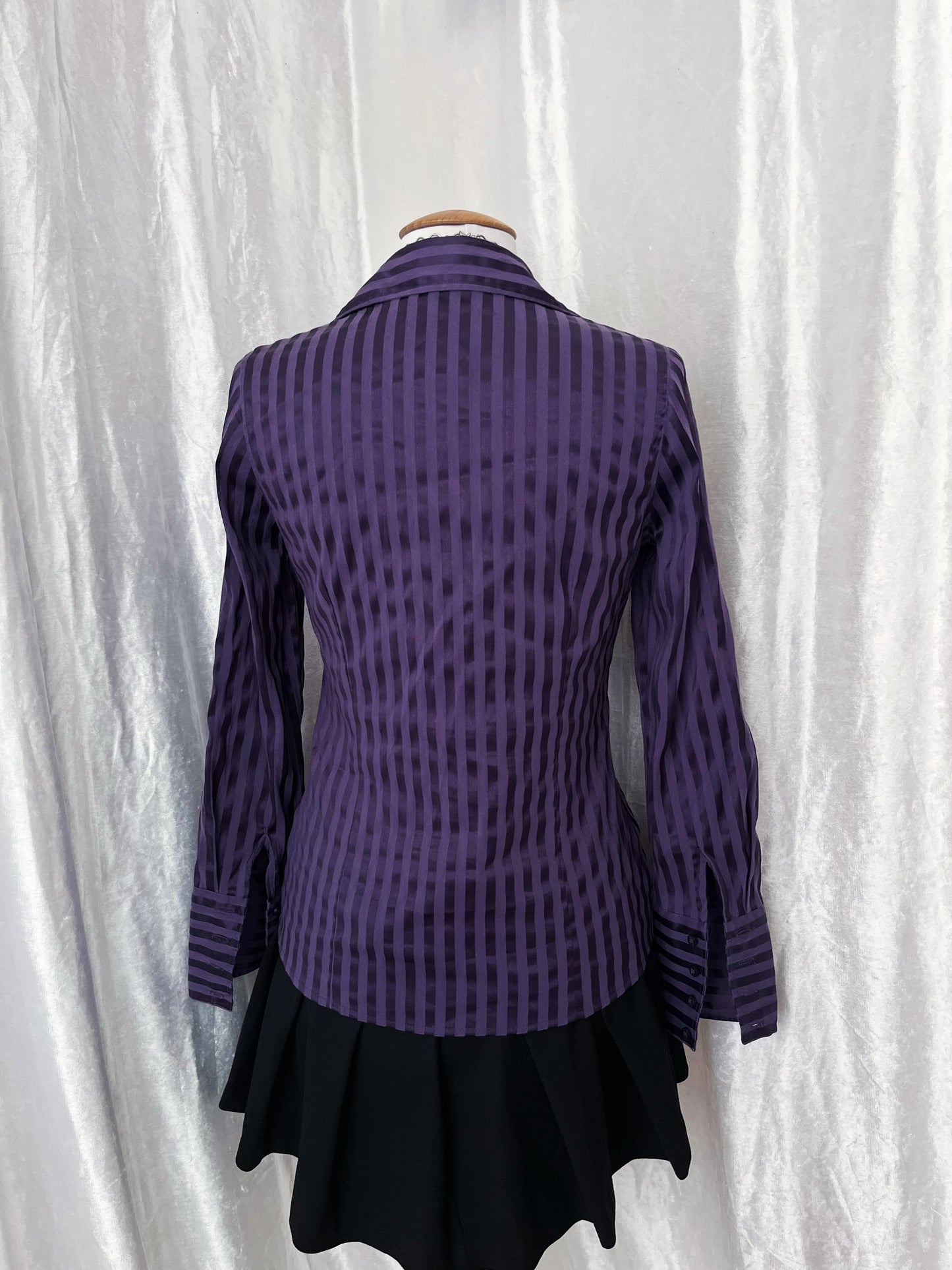 Gothic striped purple shirt ππ