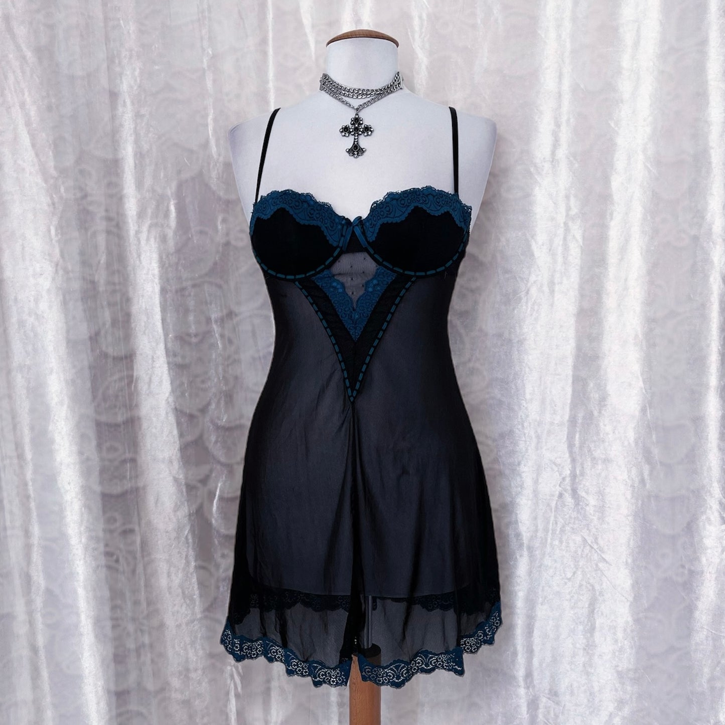 H&M black mermaid mesh babydoll 🧜🏻