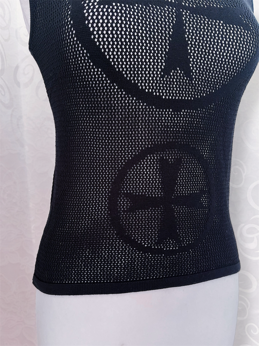 Deadstock gothic knit top with crosses ✝️🦇