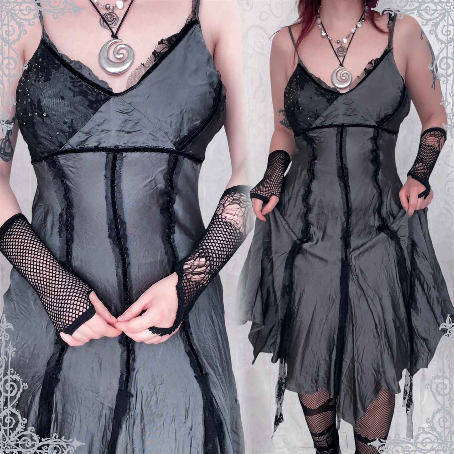 River Island Gothic fairy cami slip dress ˚₊‧⁺⋆♱