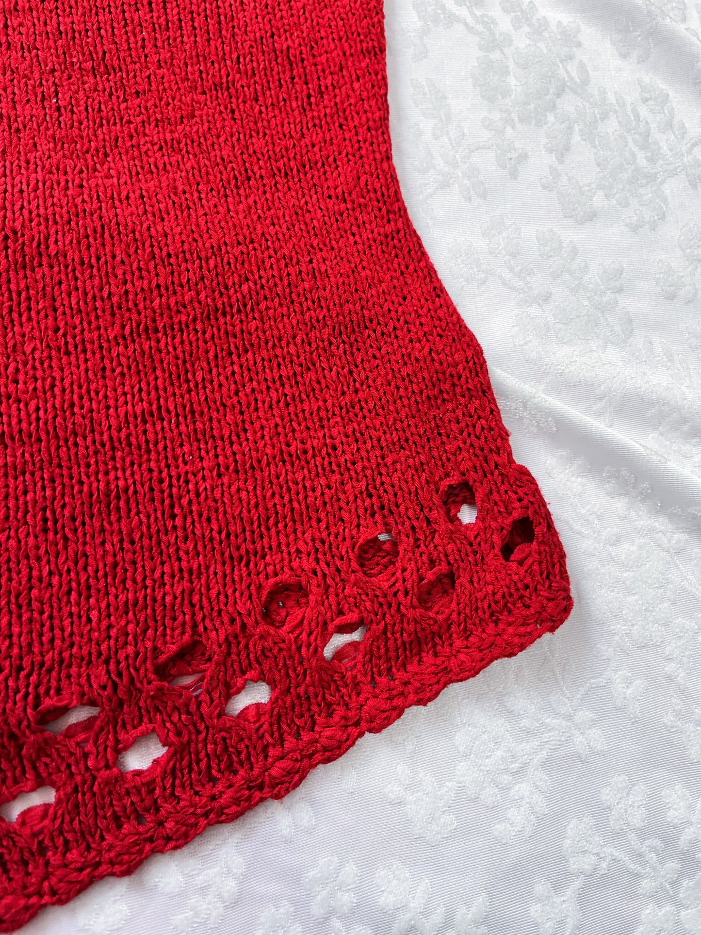 Cute red knit top