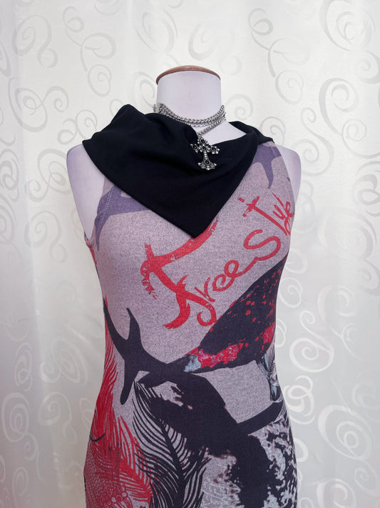 00’s Alt owl print dress 🖤🦉