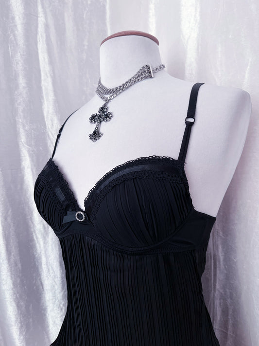 Dark coquette mesh bustier top ποΈ