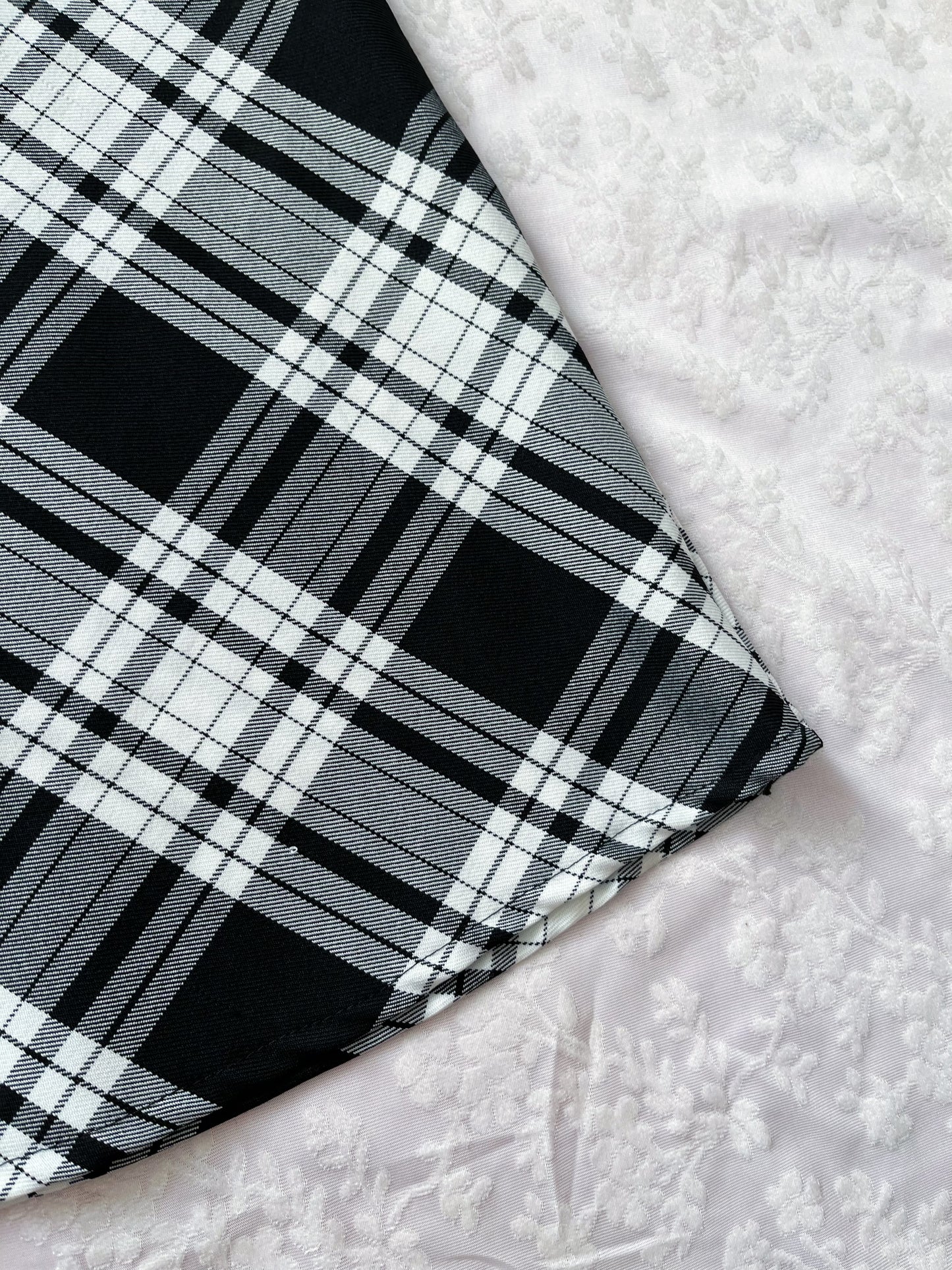 Checked black & white skirt