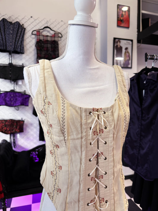 Cottagecore beige corset top πΊ