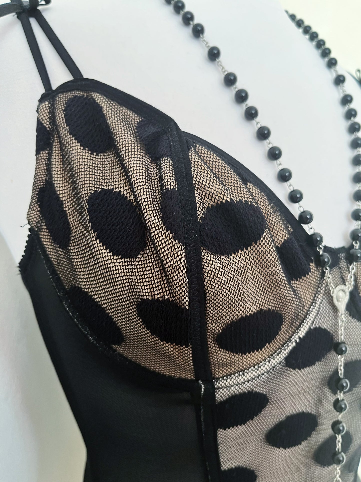 Iconic polka dot mesh corset 🧚🏽♀️
