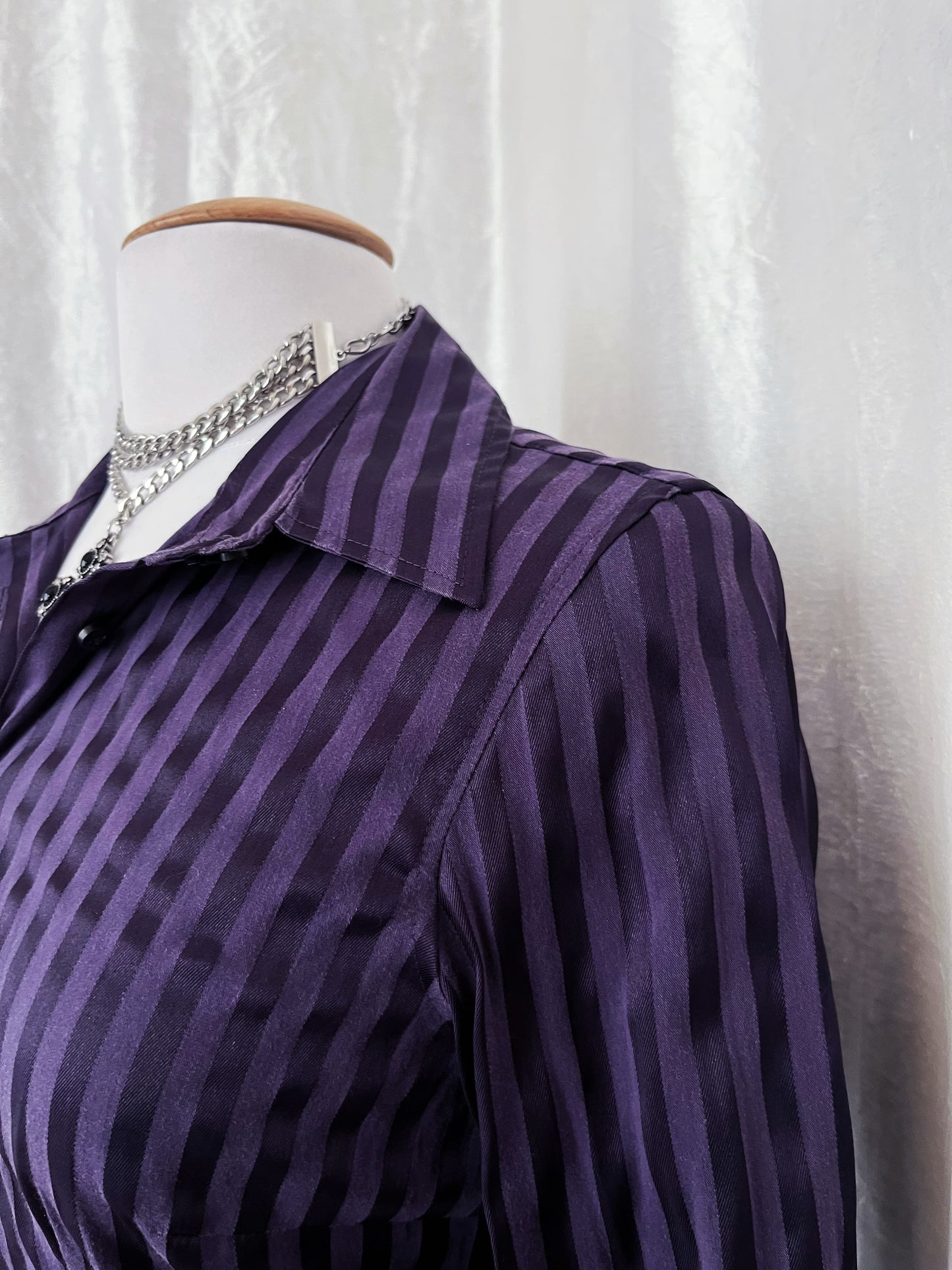 Gothic striped purple shirt ππ