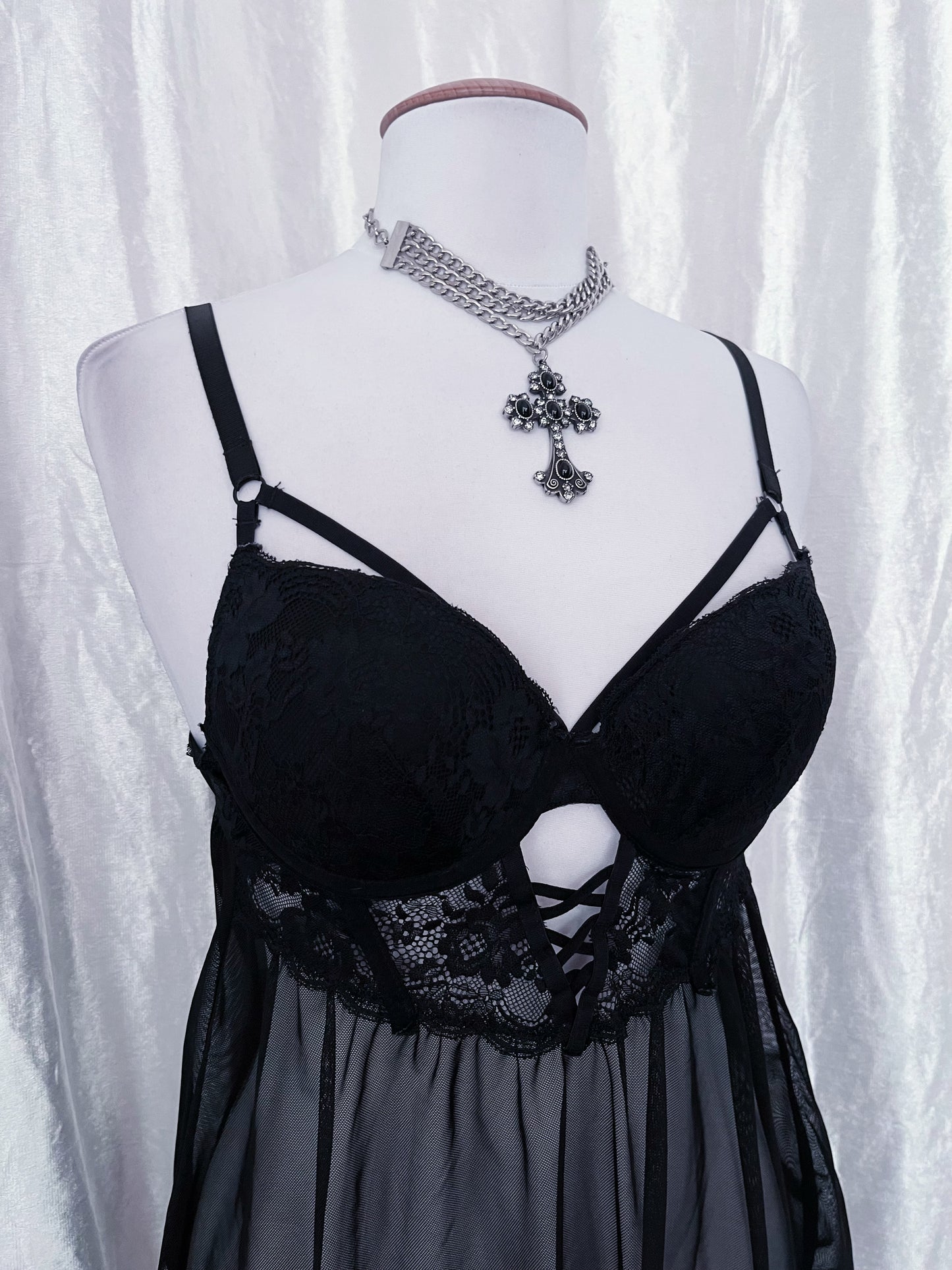 Gothic mesh babydoll 🖤🦇