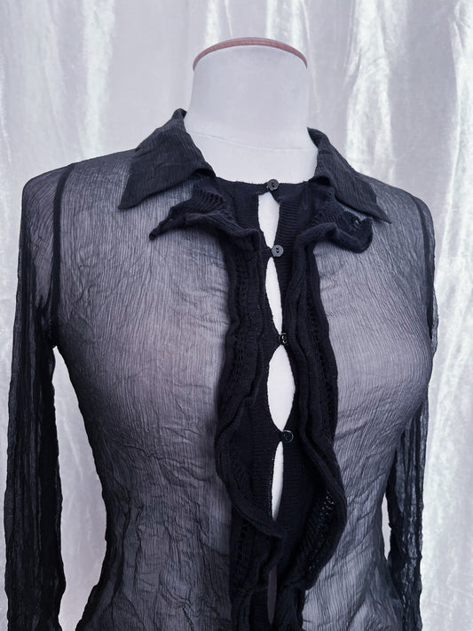 00βs Intimissimi dark fairy sheer shirt πΈοΈπ§πΌ