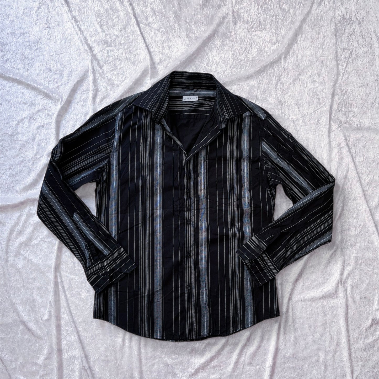 Gothic cotton striped longsleeve shirt 💀