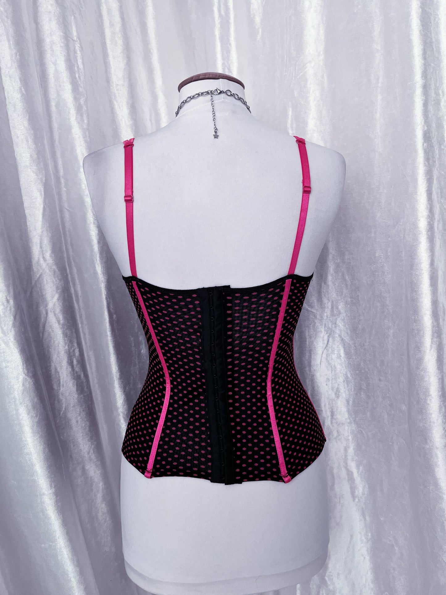 Y2K Victoria’s Secret Sexy little things mesh polka dot corset 🎀