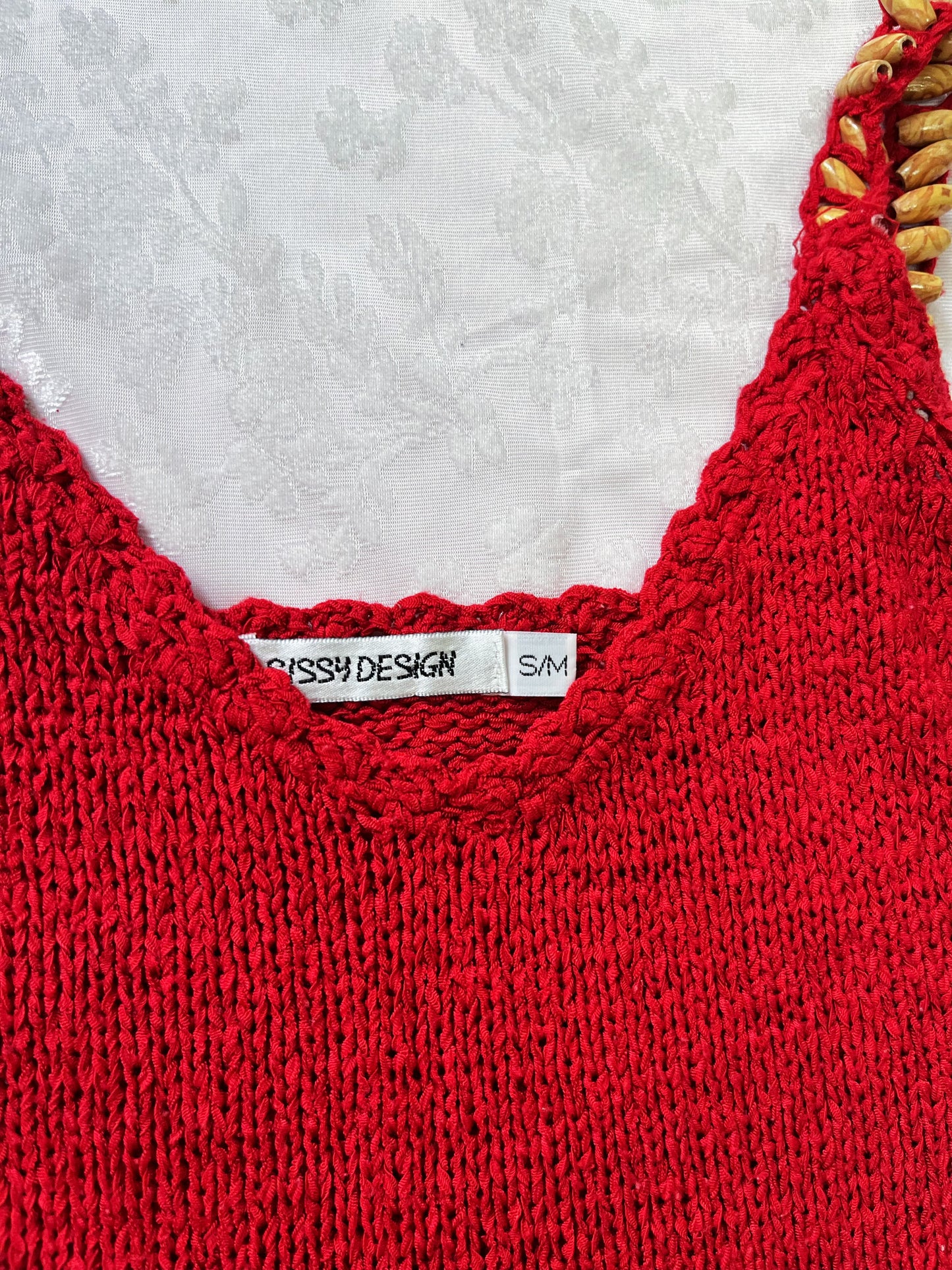 Cute red knit top