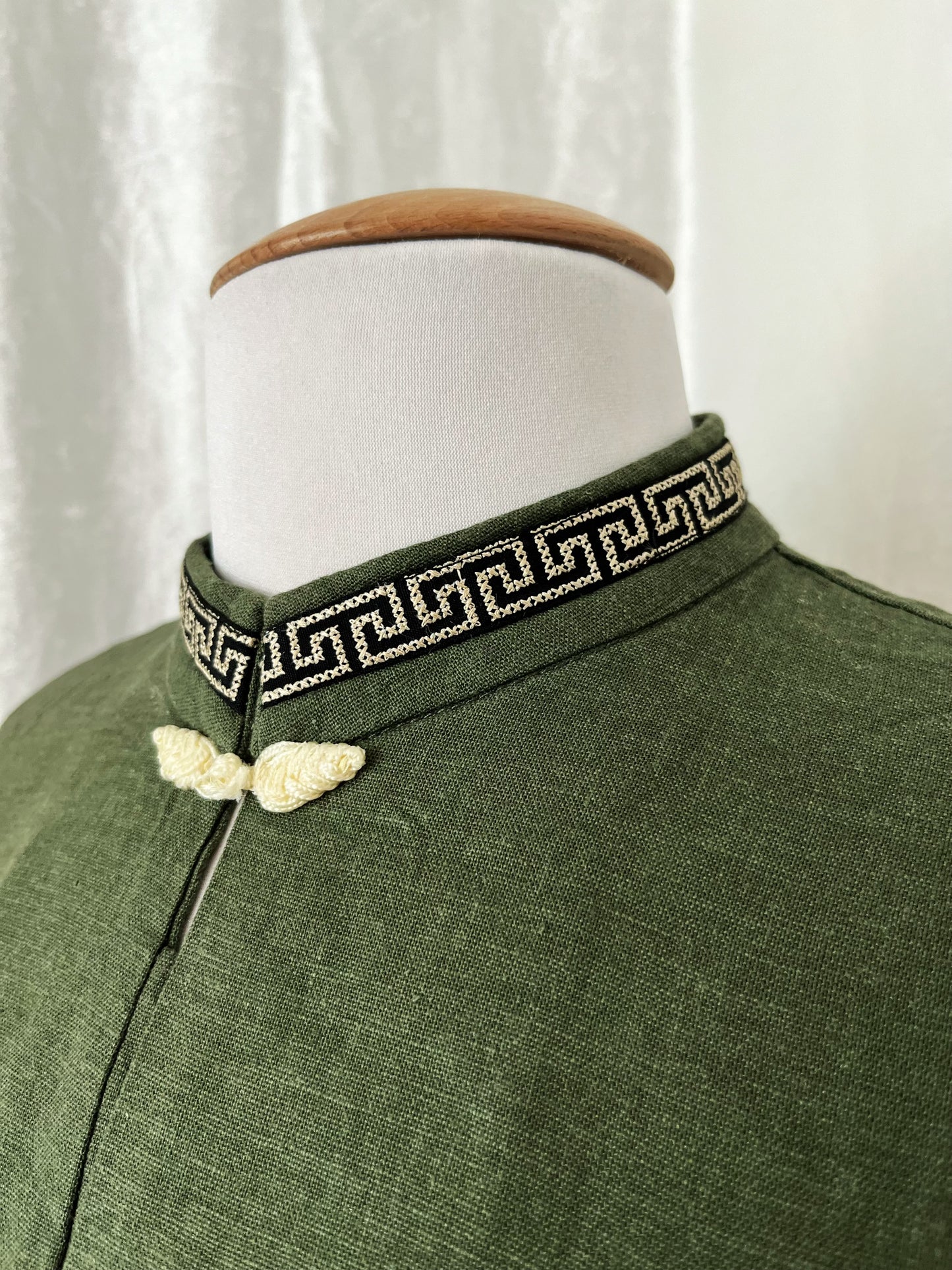 Chinese Qipao/Cheongsam khaki top ππ