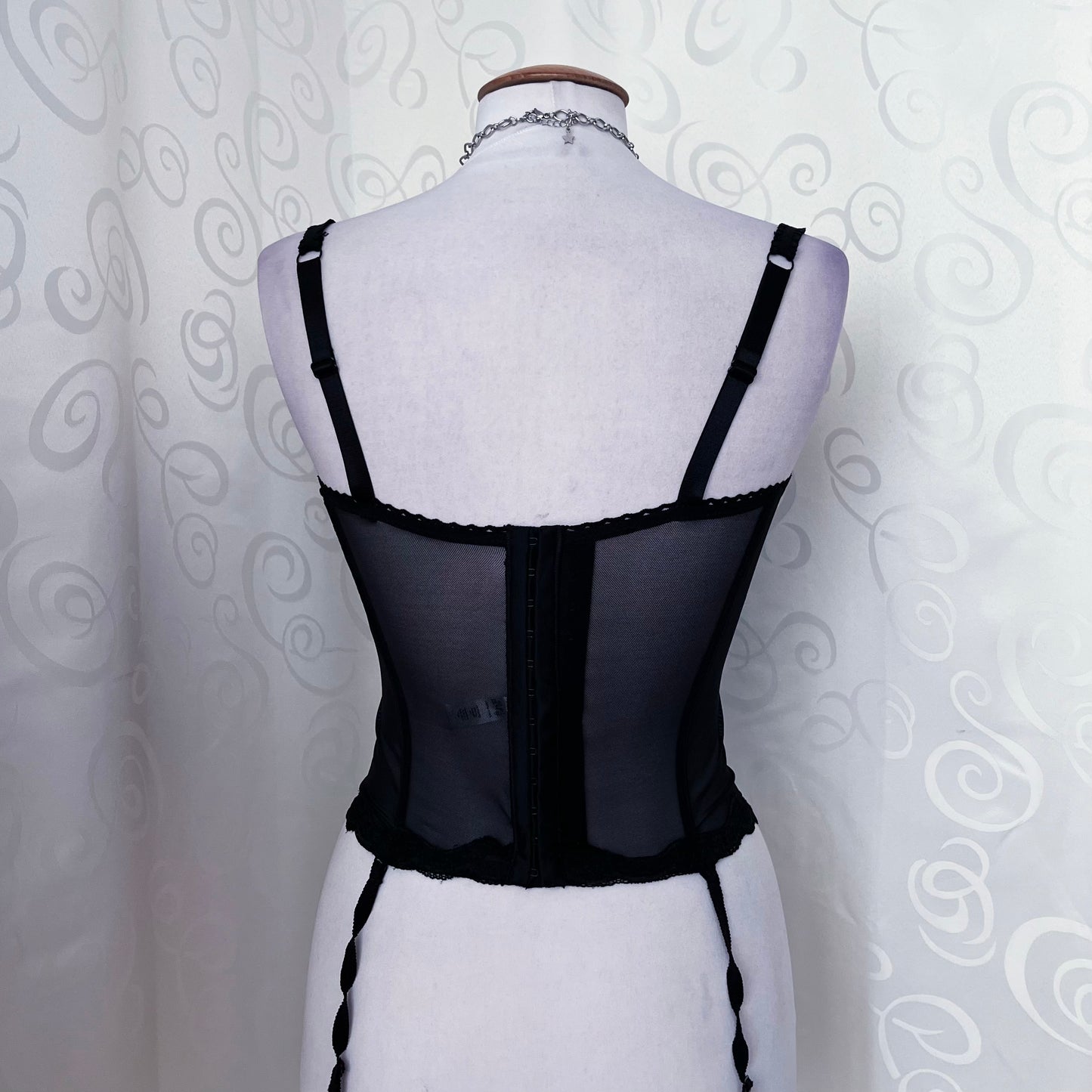 Gothic mesh black corset 🖤