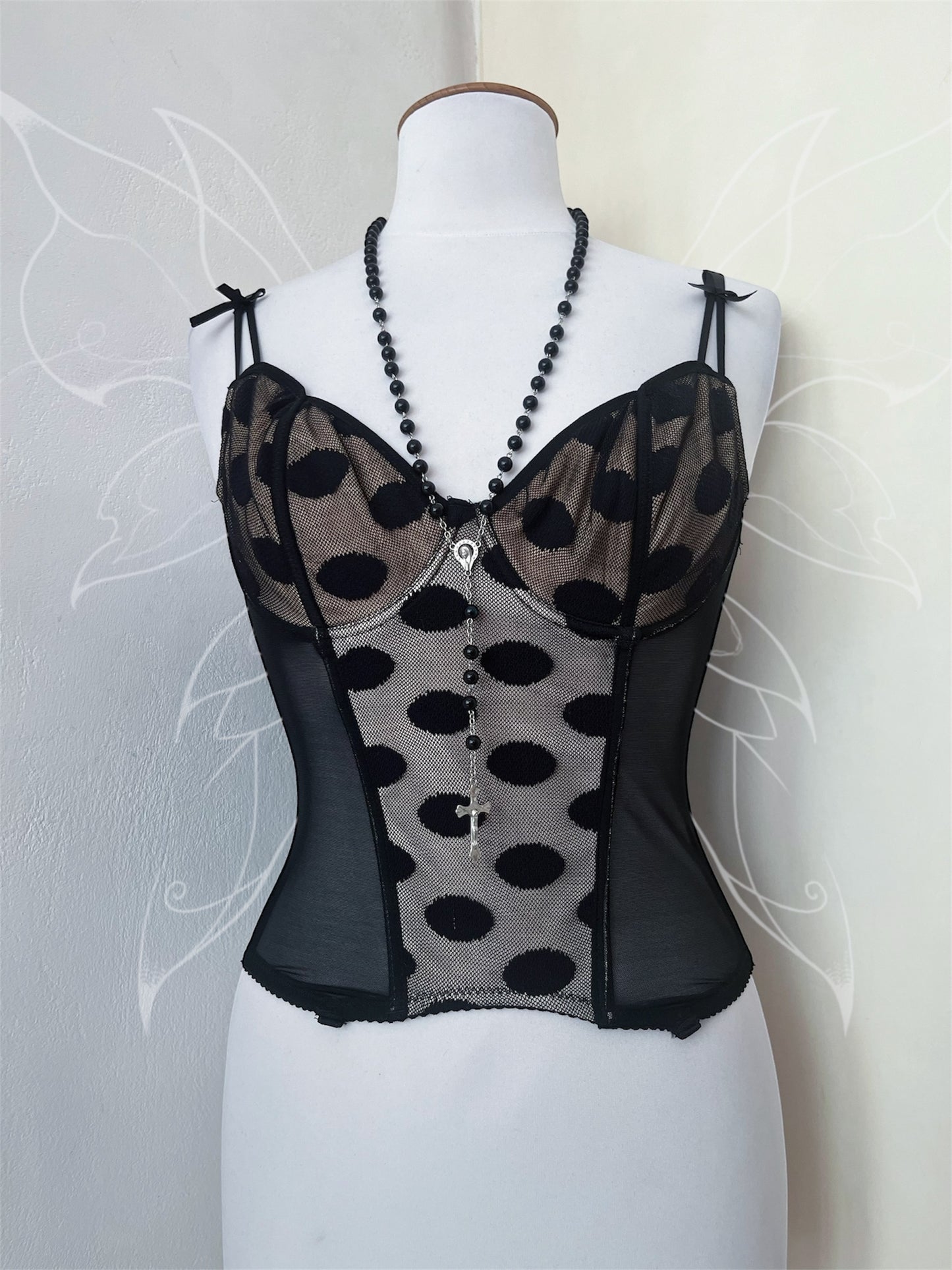 Iconic polka dot mesh corset 🧚🏽♀️