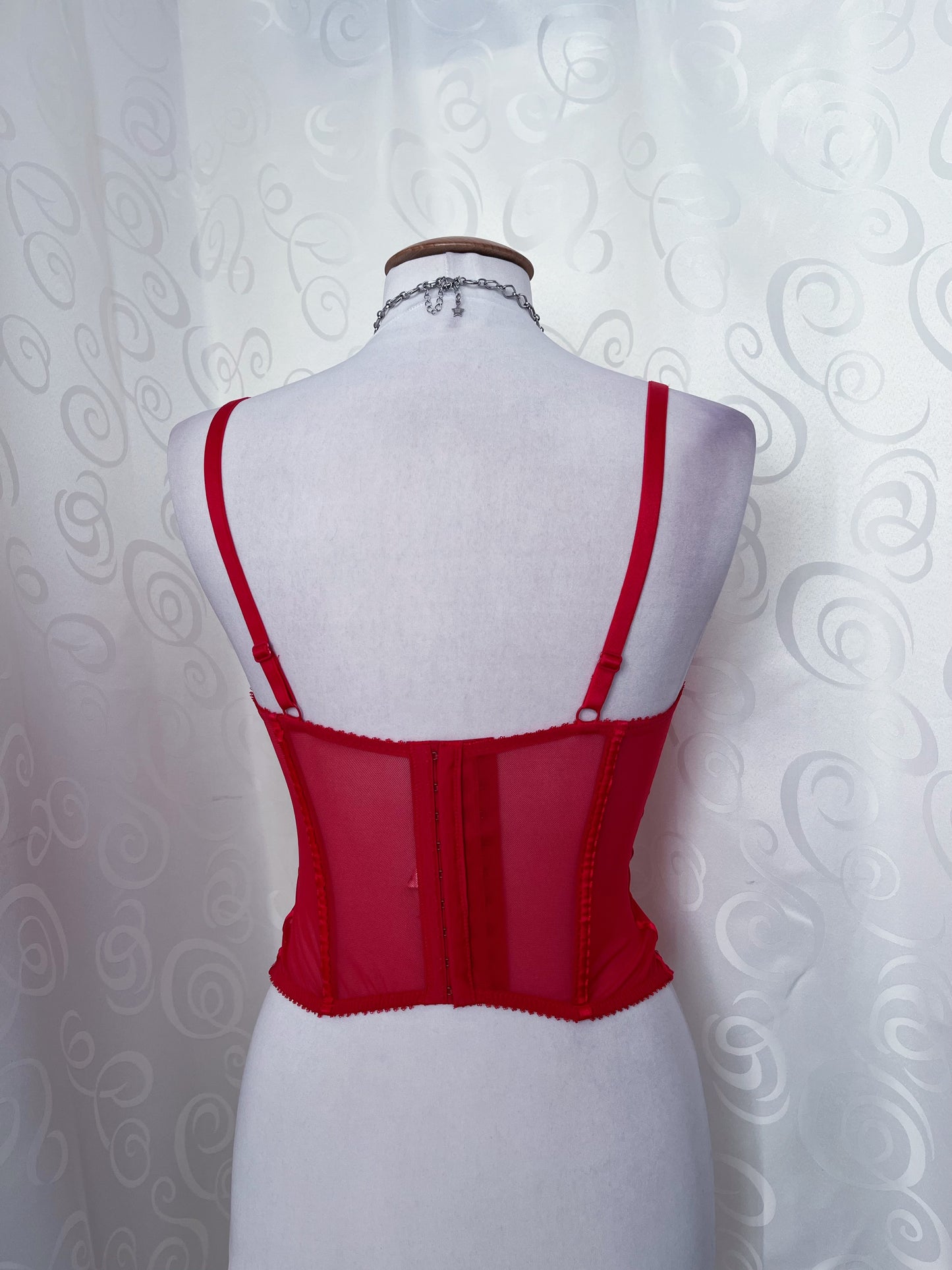 00’s hot, vampire mesh corset top 🧛🏼♀️