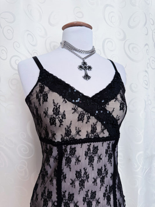 Dark Coquette/Whimsygoth lacey tank top ๐๏ธ๐