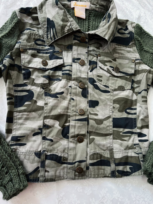 Military knit jacket