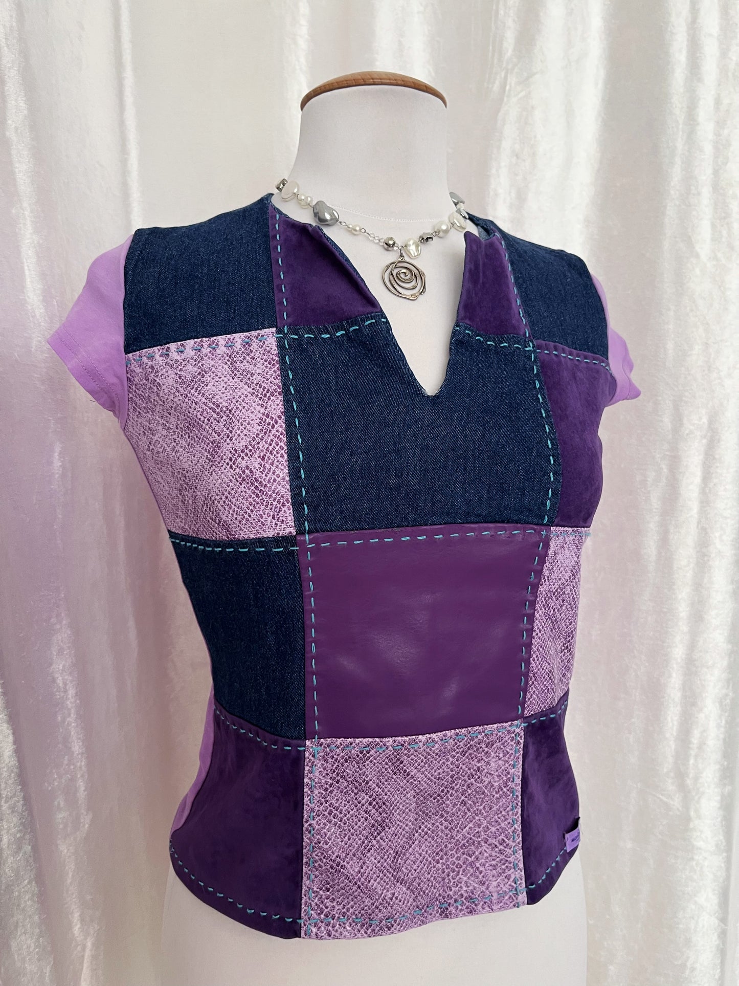 Iconic 00’s MORGAN patchwork tee 💜