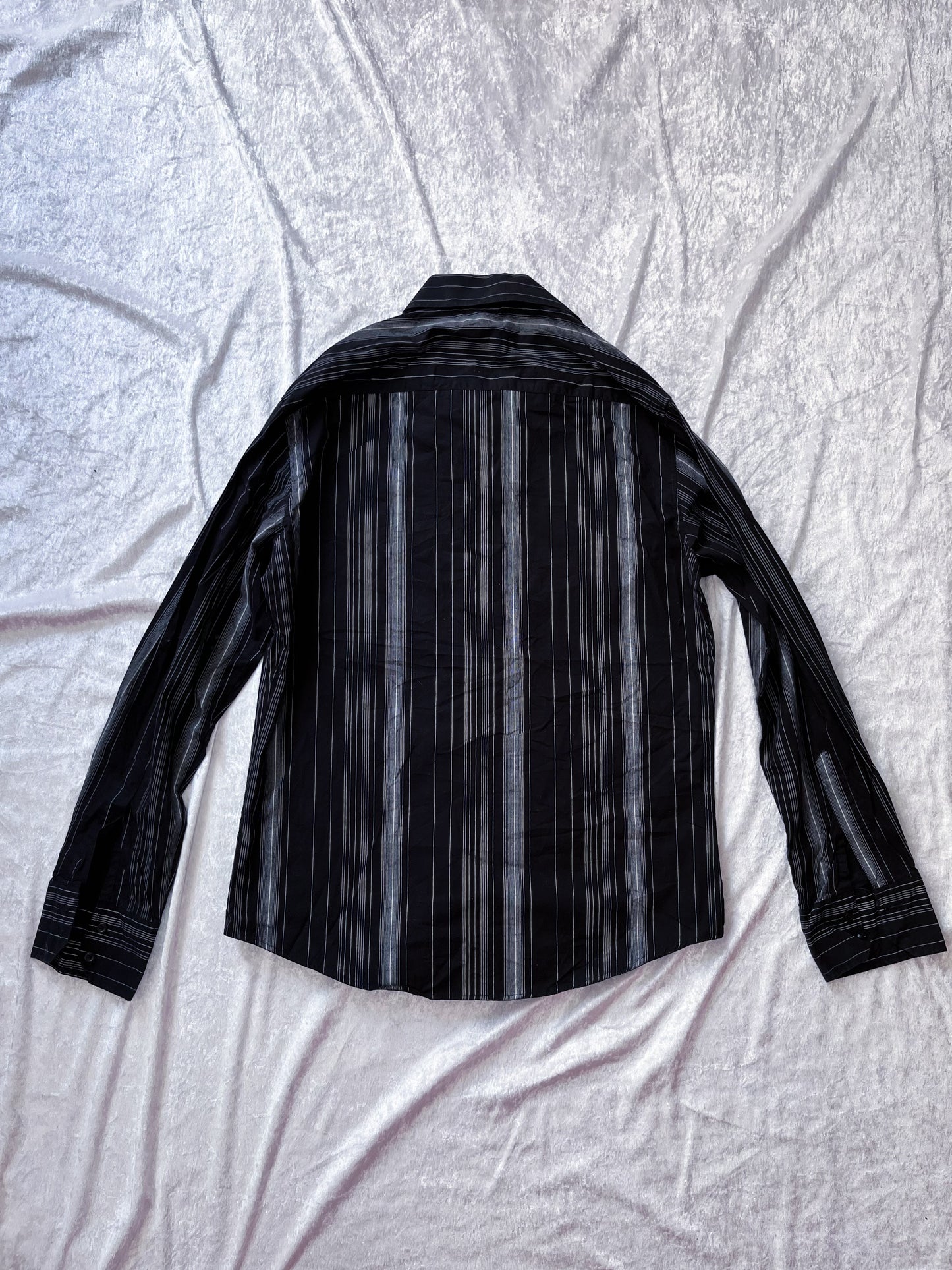 Gothic cotton striped longsleeve shirt 💀