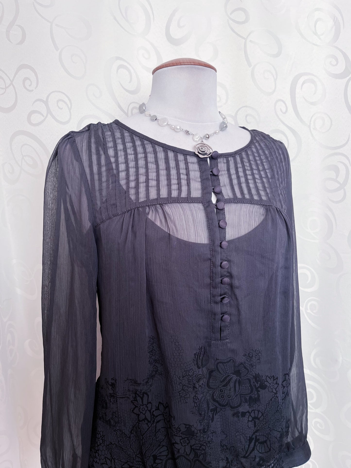 Dark coquette mesh shirt 🦇