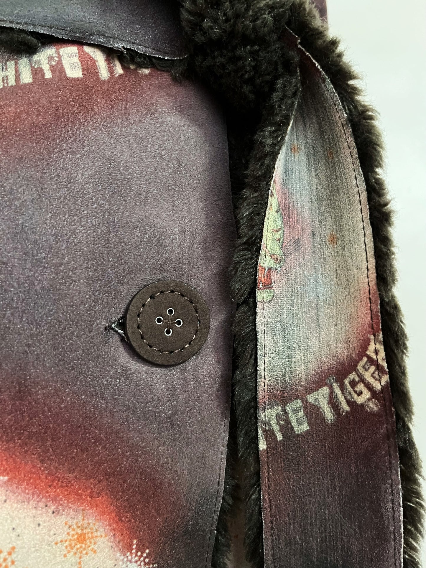 CUSTO BARCELONA faux fur coat with circus design