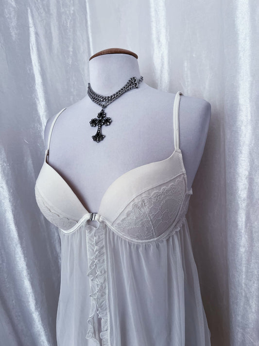 Angelic white bustier/babydoll top πͺ½