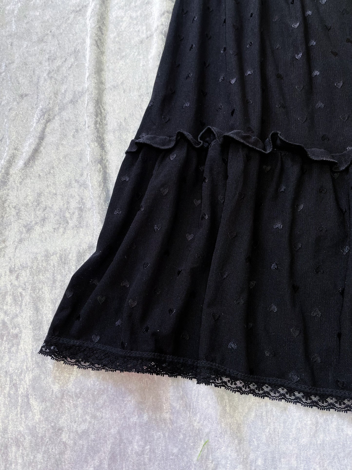 VIVE MARIA gothic midi skirt with heart details