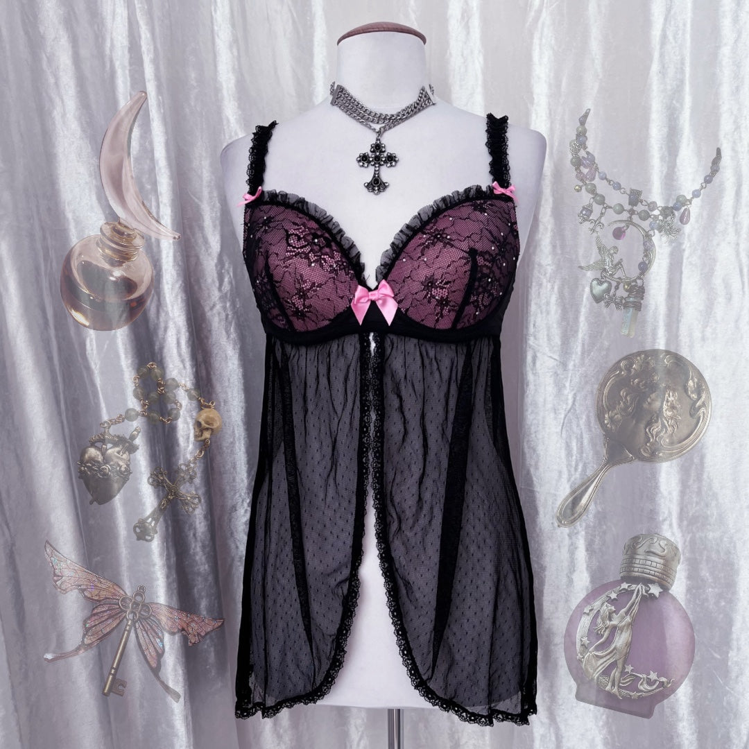 Fairy mesh & lace bustier top 🎀