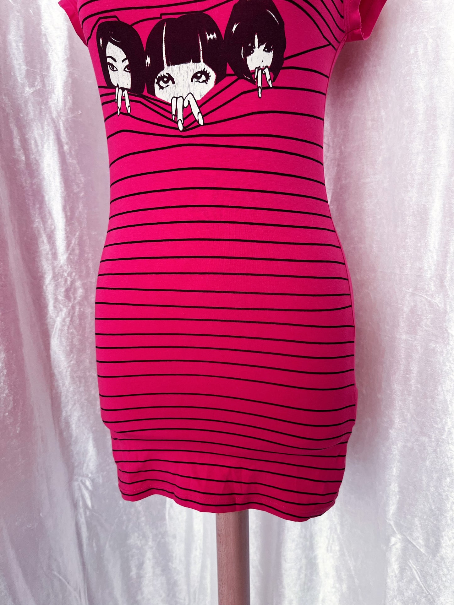 Emo/Scene Japanese girls tunic striped cotton tee 🎀