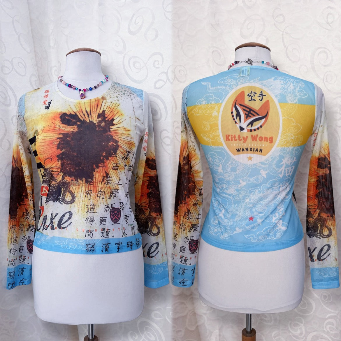00βs PUSSY DELUXE rare dragon mesh sheer top ππποΈ