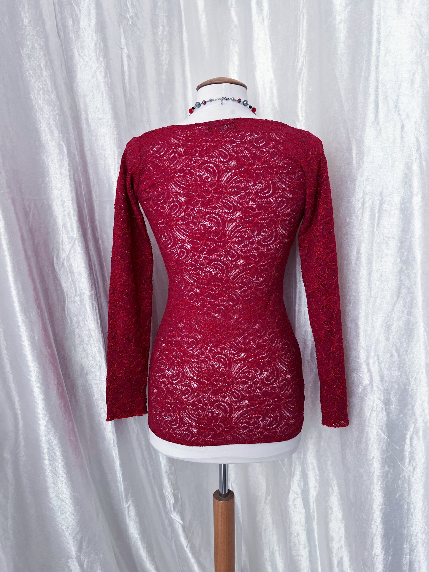 Gothic red lace top