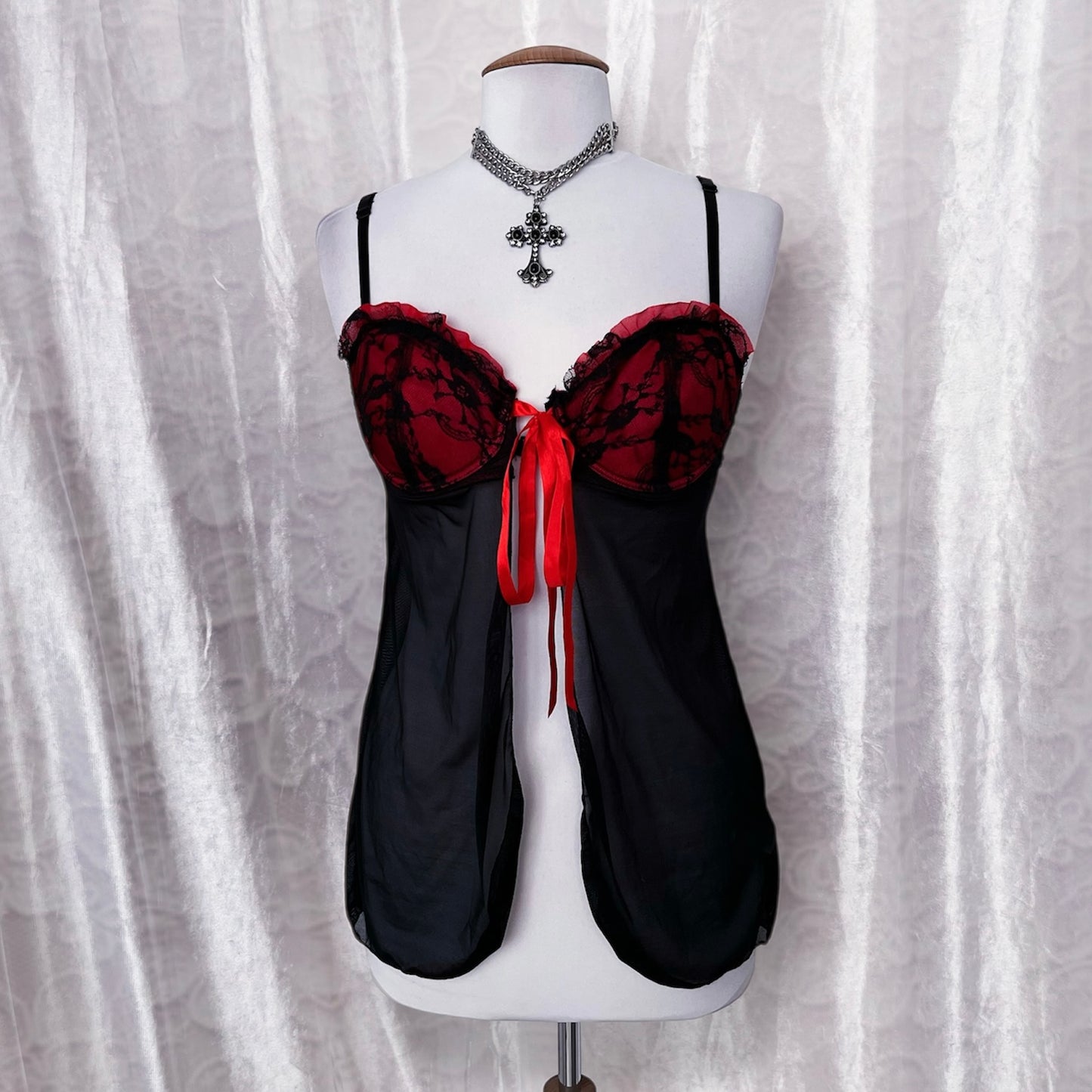 Vampire mesh babydoll top 🩸