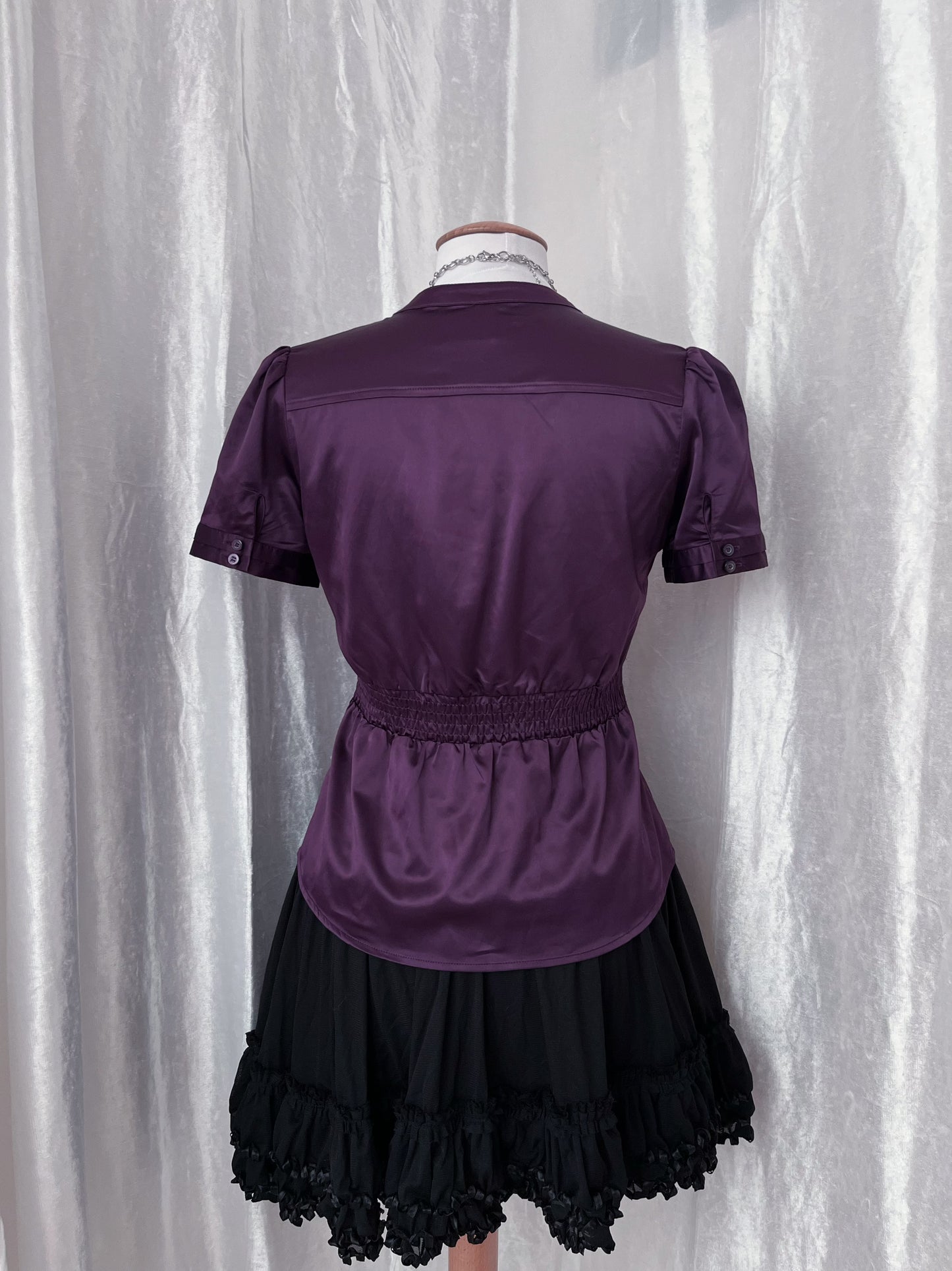 Old H&M dark coquette plum shirt ππ