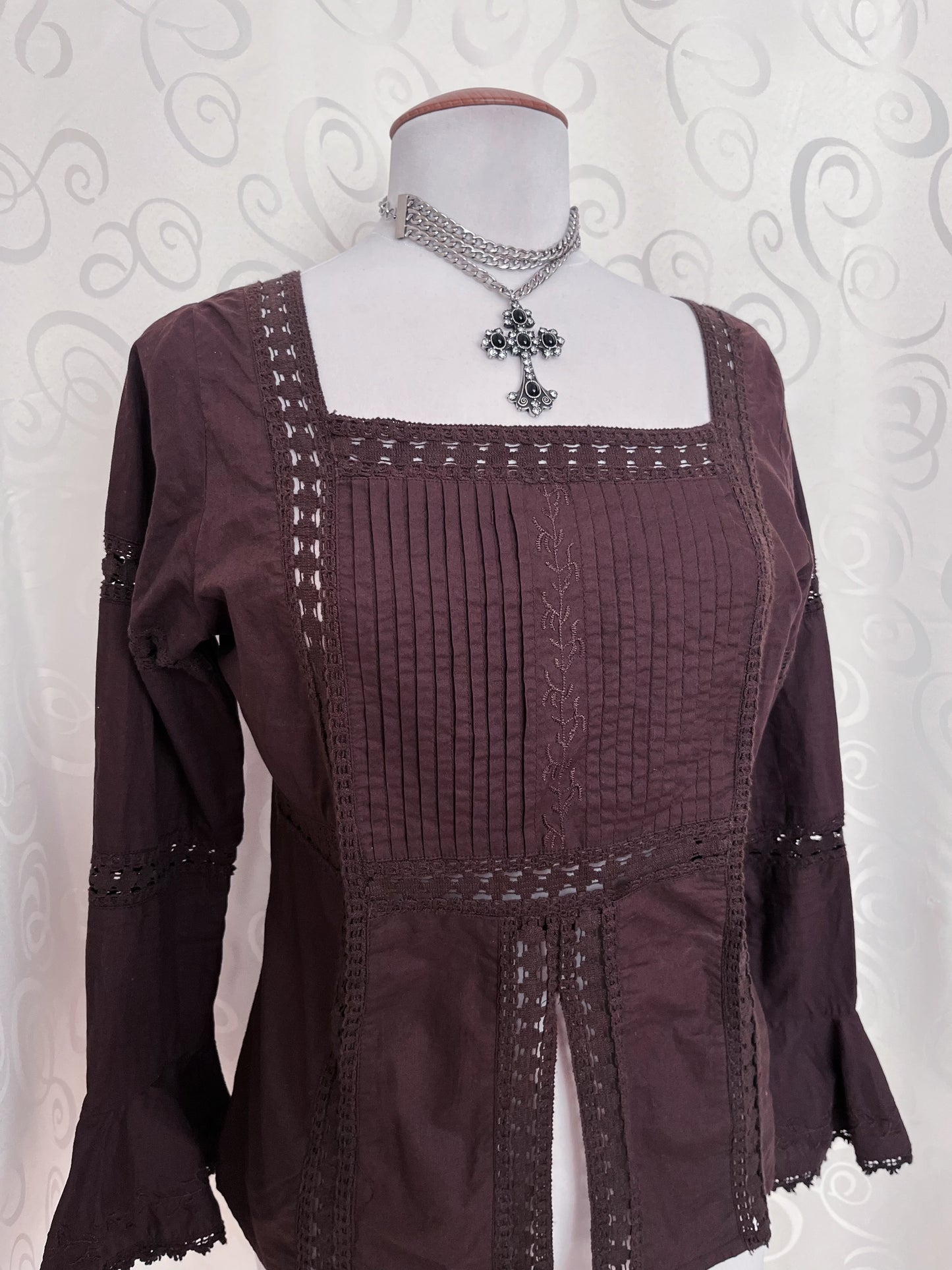 00βs X-Mail whimsy village girl brown top ππ€πβπ«