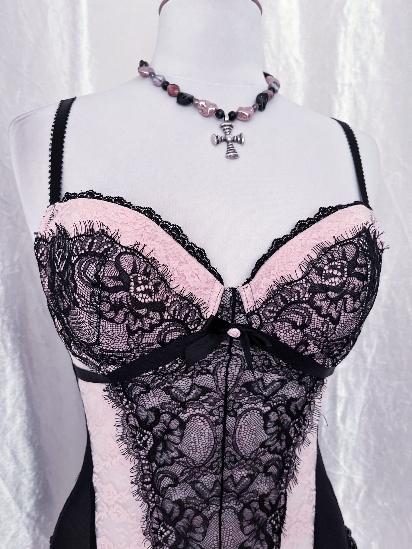Princess baby pink lace mesh corset 🐇🌸