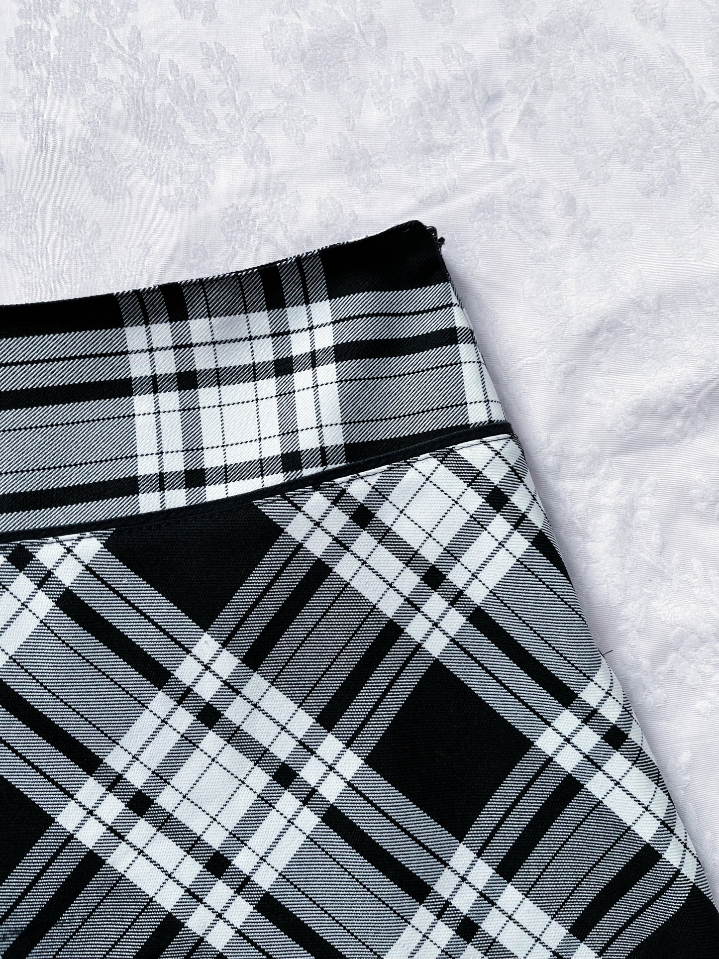 Checked black & white skirt