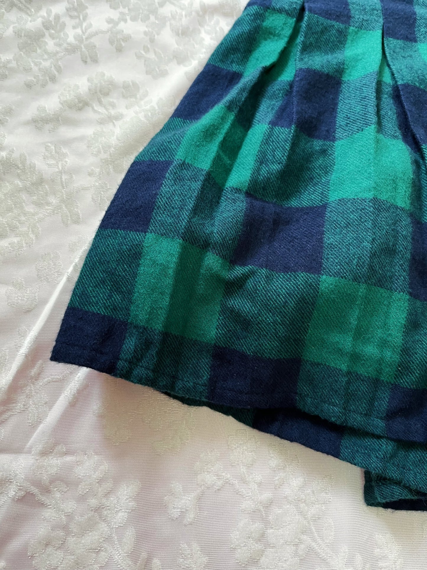 Checked tartan wrap around skirt