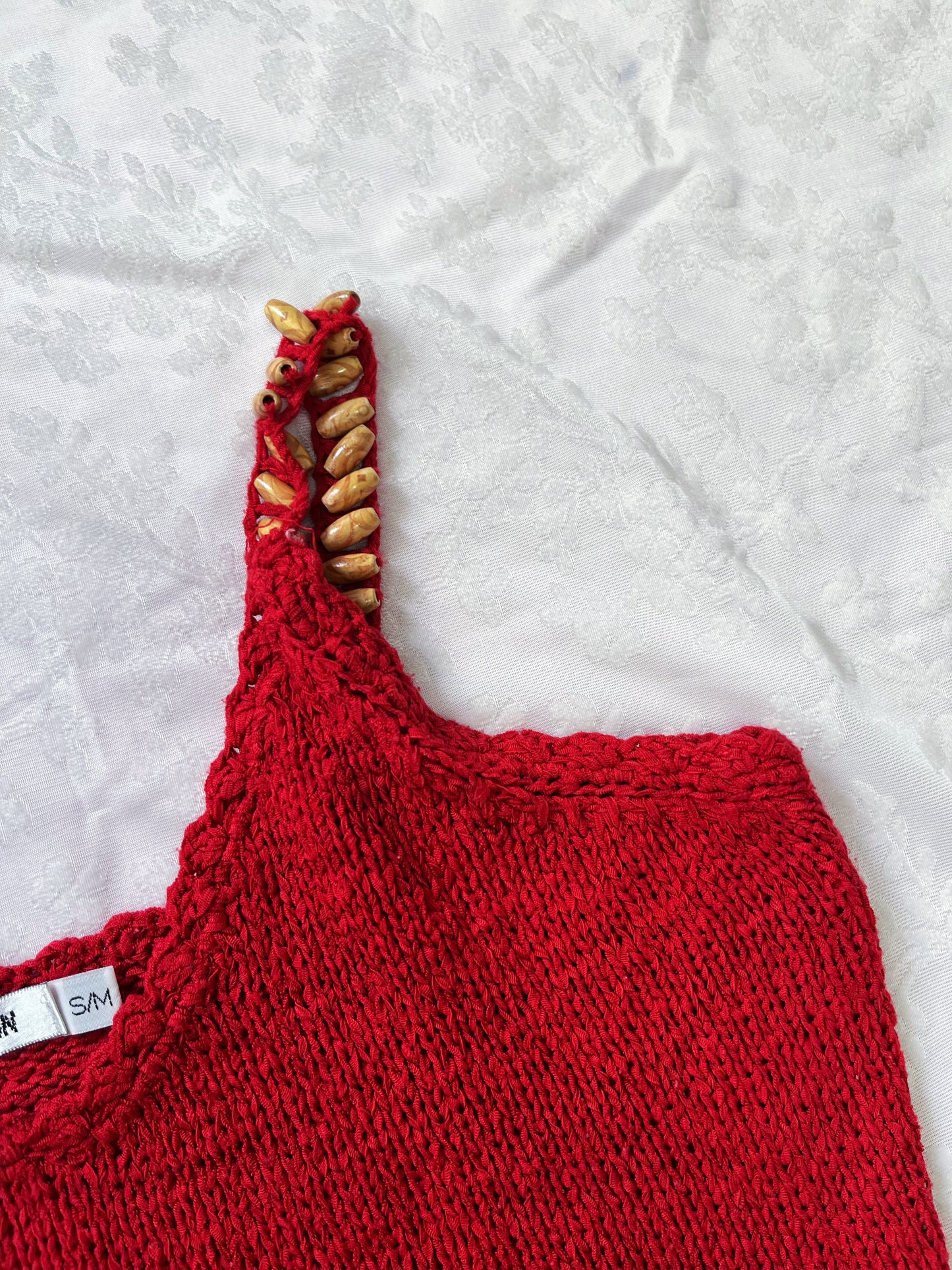 Cute red knit top