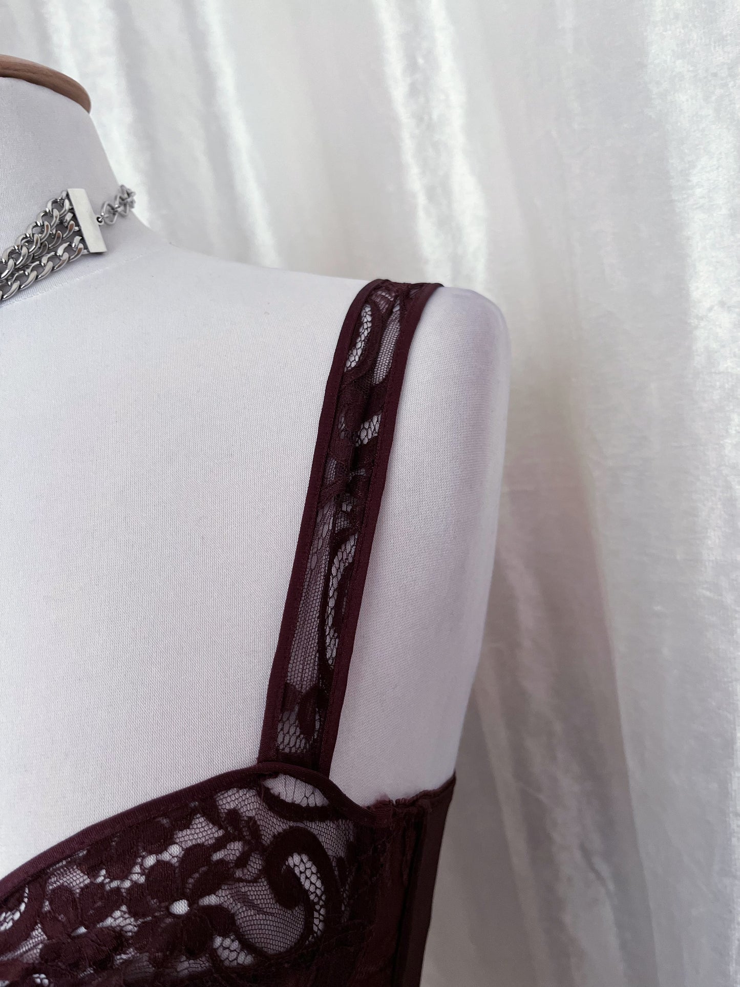 Vintage whimsy lace brown corset top 🧁🧚🏾