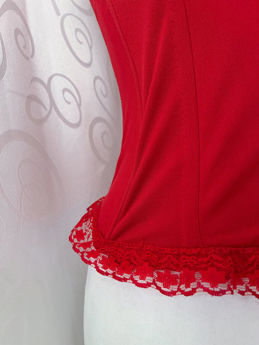 00’s whimsy vampire red corset 🫀