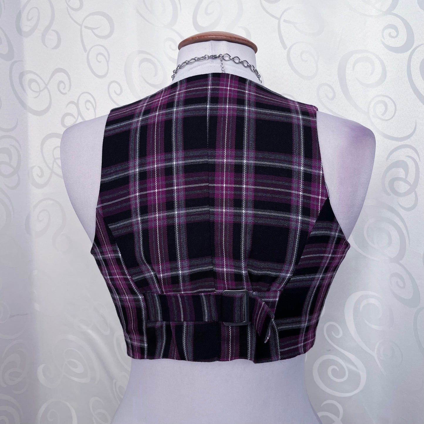 Iconic tartan purple mini vest 💜