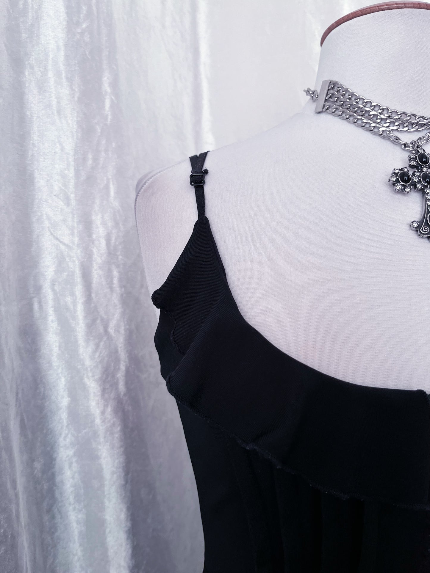 Gothic fairy asymmetrical mesh dress 🦇˚₊‧⁺⋆♱