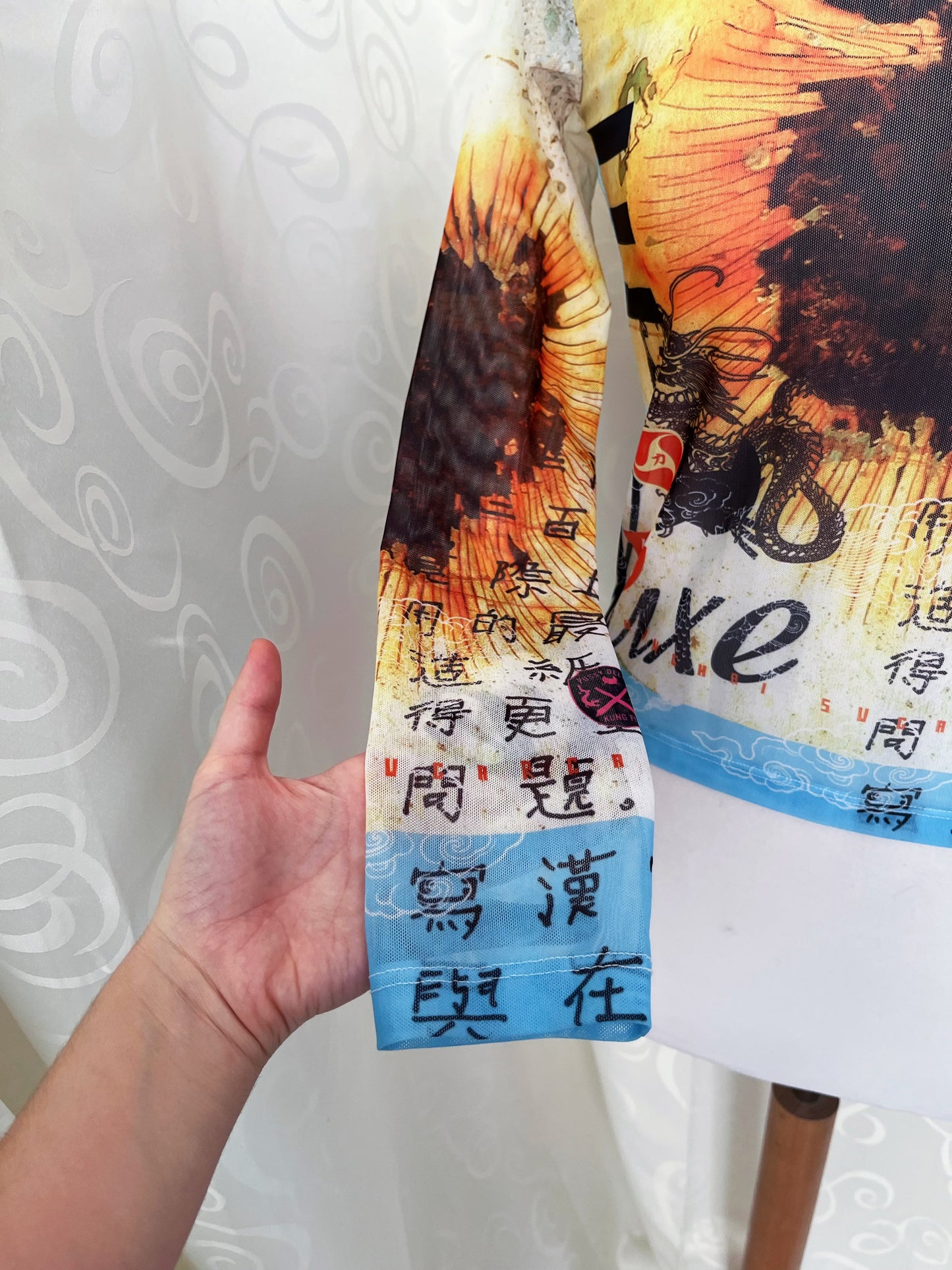 00βs PUSSY DELUXE rare dragon mesh sheer top ππποΈ
