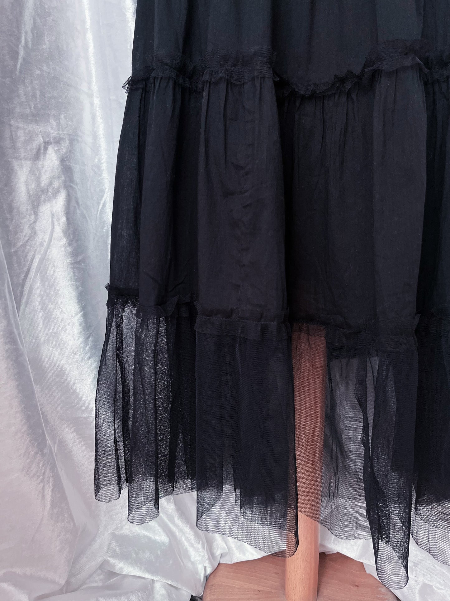 Whimsygoth fairy black cotton skirt 🦇💜