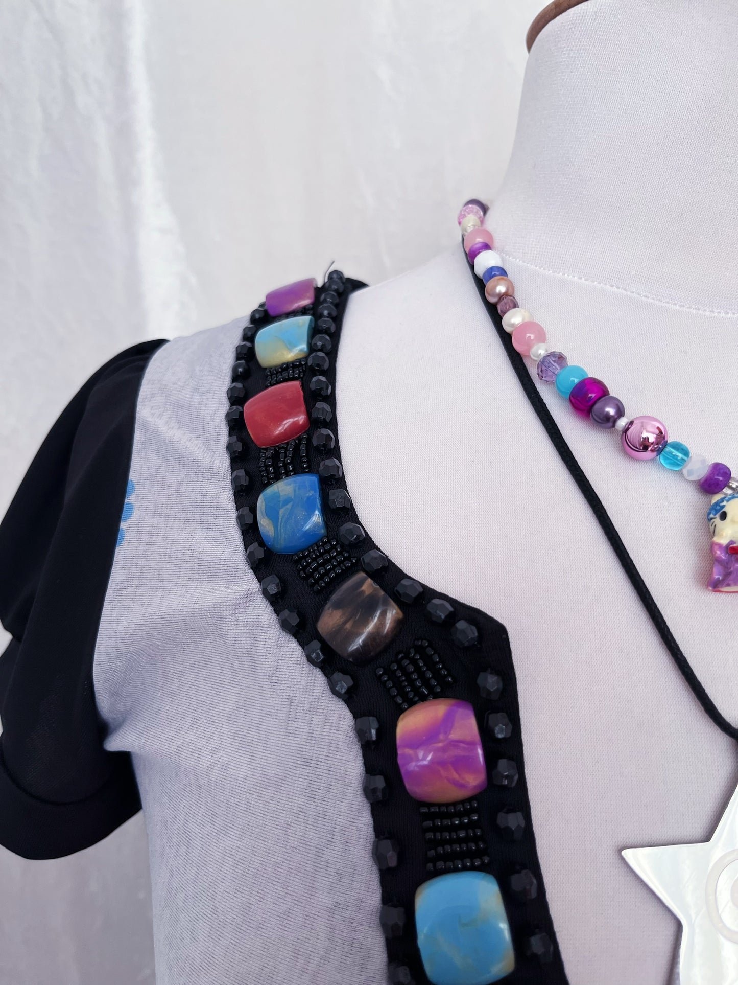 00βs Twee style dress with cat print & beads πβ¨πββ¬π