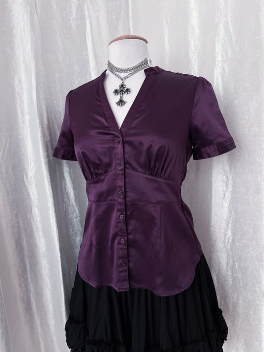 Old H&M dark coquette plum shirt ππ