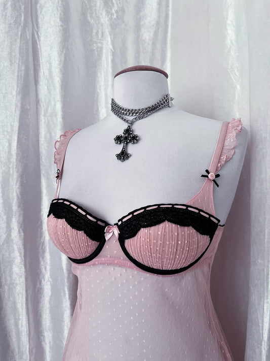 Cutest princess pink babydoll bustier π