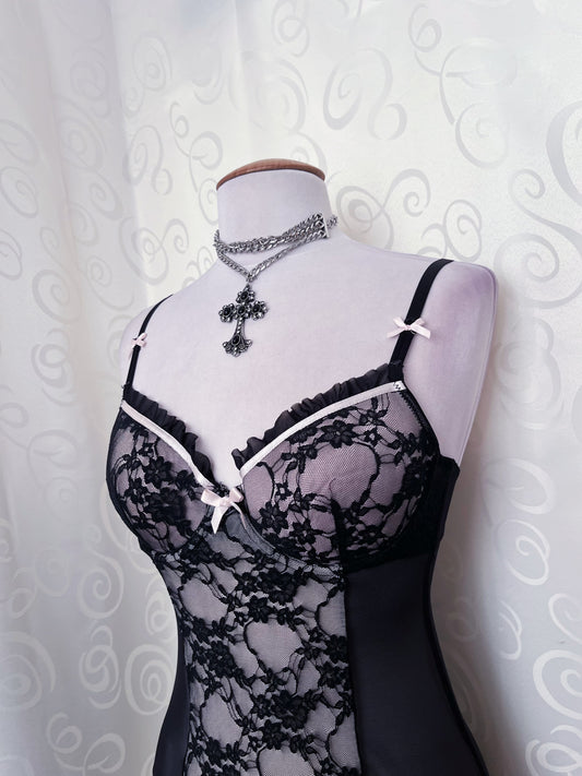 Dark coquette lilac & black nightgown ๐๐